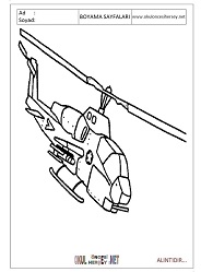 Helikopter boyama sayfaları